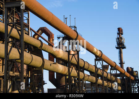 Arbed, Stahlwerken, Metallurgie, Rohre, Fabrik, Luxemburg, Stockfoto