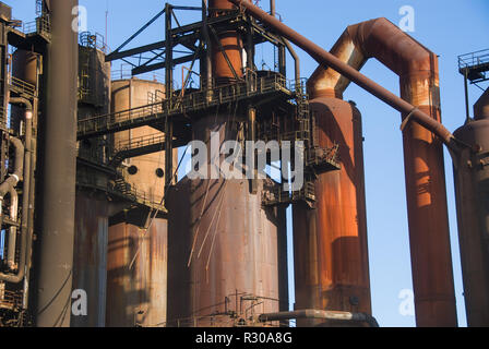 Arbed, Stahlwerken, Metallurgie, Rohre, Fabrik, Luxemburg, Stockfoto