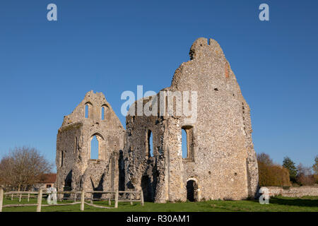 Ruine der Pension ein Teil der zerstörten Priorat im Boxgrove West Sussex. Stockfoto