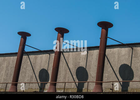 Arbed, Stahlwerken, Metallurgie, Rohre, Fabrik, Luxemburg, Stockfoto