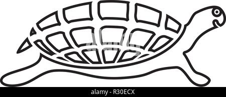 Schildkröte Schildkröte Symbol Farbe schwarz Vektor ich Flat Style simple Image outline Stock Vektor