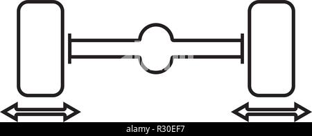 Fix Auto Räder Computer Auswuchtgerät Symbol Farbe schwarz Vektor ich Flat Style simple Image outline Stock Vektor