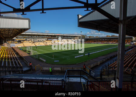 STOKE-on-Trent, Großbritannien. 11. NOVEMBER 2018. Eine allgemeine Ansicht der Vale Park Stadium vor der FA Cup Runde 1 Match zwischen Port Vale und Sunderland bei Vale Park, burslem am Sonntag, den 11. November 2018. © MI Nachrichten & Sport Ltd/Alamy Stockfoto