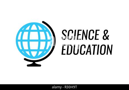 Tabelle Welt isoliert auf Weiss - Vektor Symbol für Bildung und Wissenschaft. Stock Vektor