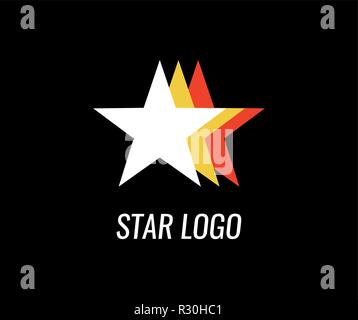 Logo der Star für Unternehmen mit Stil. Stock Vektor