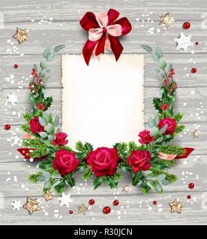 Florale Holiday Card Stock Vektor