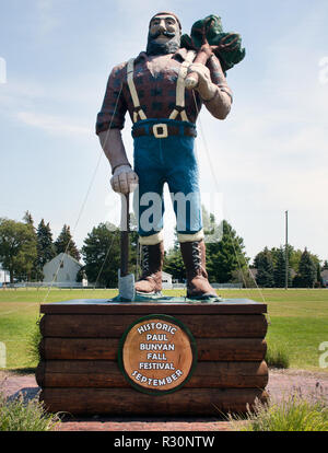 Paul Bunyan Statue in Oscoda, Michigan Stockfoto