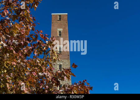 Shot Tower, Dubuque, Iowa. Dieser Schuss Turm ist der letzte verbliebene eine in den Vereinigten Staaten und ist im National Register der Historischen plac registriert Stockfoto