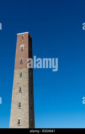 Shot Tower, Dubuque, Iowa. Dieser Schuss Turm ist der letzte verbliebene eine in den Vereinigten Staaten und ist im National Register der Historischen plac registriert Stockfoto