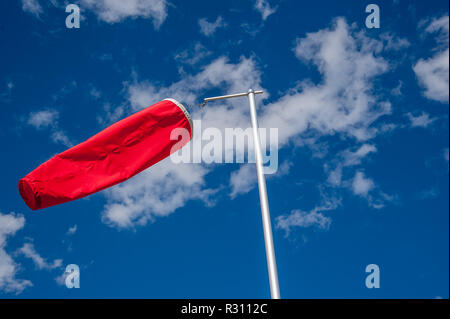 Wind Blinker am Flughafen Stockfoto