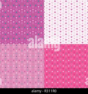Bunte herzen Schnittplan eingestellt ist Stock Vektor