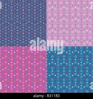 Bunte Sterne Schnittplan eingestellt ist Stock Vektor