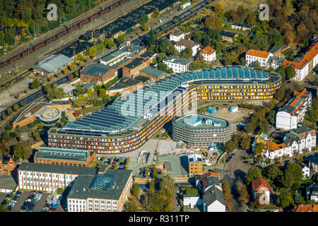 Luftaufnahme, Umweltbundesamt, Wörlitzer Patz, Wörlitzer Bahnhof, Unruhstraße, Dessau, Goslar, Sachsen-Anhalt, Deutschland, Europa, DEU, Vögel - Ey Stockfoto