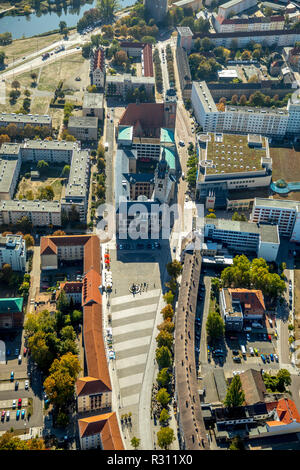 Luftaufnahme, Dessau-Roßlau Rathaus, Dessau-Roßlau der Bürger Büro, Dessau-Roßlau Touristische Informationen, Zerbster Straße, Marienkirche, Dessau Schloss Stockfoto