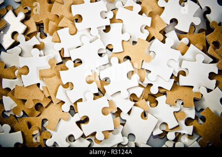 Puzzleteile als Hintergrund Stockfoto