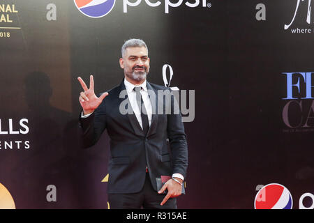 Kairo. 20 Nov, 2018. Schauspieler Hany Adel nimmt an der Eröffnungsfeier der 40. Cairo International Film Festival (Ciff) in Kairo, Ägypten, an November 20, 2018. 40 Cairo International Film Festival eröffnet am Dienstag in der ägyptischen Hauptstadt inmitten von hohen Erwartungen an das älteste Filmfestival in der Region des Nahen und Mittleren Ostens. Quelle: Xinhua/Alamy leben Nachrichten Stockfoto