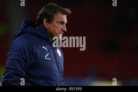 Hampden Park, Glasgow, UK. 20 Nov, 2018. UEFA Nationen Liga Fußball, Schottland gegen Israel, Israel Coach Andreas Herzog Credit: Aktion plus Sport/Alamy leben Nachrichten Stockfoto