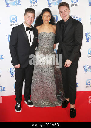 London, Großbritannien. 20. November 2018. Sonny Jay, Vick hoffen, römische Kemp, Global Make Some Noise Nacht in London, Finsbury Square Festzelt, London, Großbritannien, 20. November 2018 Credit: Rich Gold/Alamy leben Nachrichten Stockfoto