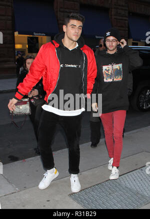 New York, NY, USA. 20 Nov, 2018. Jack & Jack am Bau reihe in New York City am 20. November 2018. Credit: Rw/Medien Punch/Alamy leben Nachrichten Stockfoto