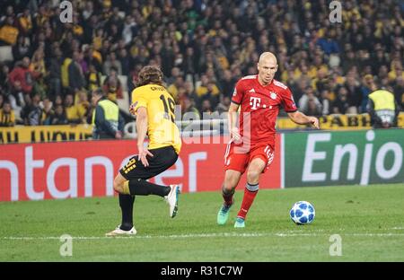Athen, Griechenland. 23 Okt, 2018. Arjen Robben der FC Bayern München in der Gruppe E Spiel der UEFA Champions League zwischen dem FC und FC Bayern München im Olympiastadion in Athen gesehen. Credit: Ioannis Alexopoulos/SOPA Images/ZUMA Draht/Alamy leben Nachrichten Stockfoto
