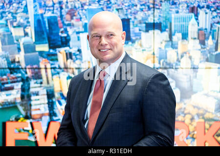 New York, USA. Nov 2018 21. Der Attorney General Matthew Whitaker bei der Joint Task Force "Terrorismusbekämpfung" (JTTF) in New York City, New York, am 21. November 2018. Quelle: Michael Brochstein/Alamy leben Nachrichten Stockfoto