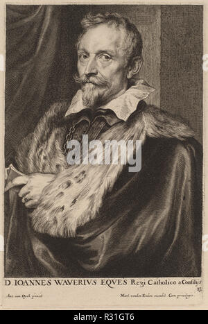 Jan van der Wouwer. Vom: vermutlich 1626/1636. Medium: Radierung und Gravur. Museum: Nationalgalerie, Washington DC. Thema: Sir Anthonis van Dyck und Paulus Pontius. Stockfoto