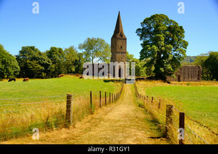 Die alte Klosterkirche an Restenneth. Es wird geglaubt, durch Nechtan, König der Pikten über 715 gegründet worden sein Stockfoto