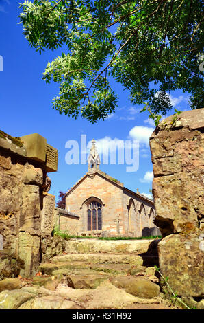 Dunino Kirche im Sommer im Osten Neuk von Fife, Schottland. Stockfoto