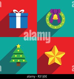Weihnachts-icons Stock Vektor
