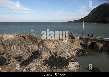 Ein Blick über das Meer in Ilfracombe Devon, Großbritannien Stockfoto