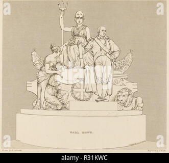 Denkmal zum Earl Howe. Vom: veröffentlicht 1818. Medium: Radierung. Museum: Nationalgalerie, Washington DC. Autor: Charles Heath nach Henry Corbould nach John flaxman. Stockfoto