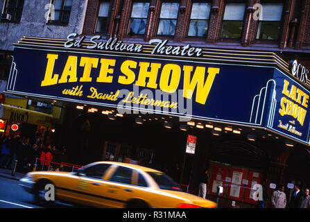 CBS Late Show Festzelt an der Ed Sullivan Theater, NEW YORK Stockfoto