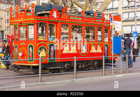 Die Marlitram am Bellevue Square in der Stadt Zürich, Schweiz Stockfoto