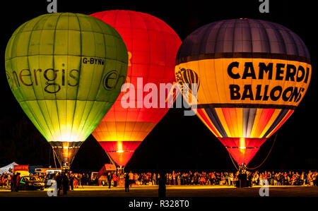 Ballone in Strathaven Balloon Festival, Schottland Stockfoto