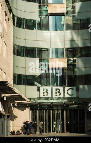 BBC-Zentrale, Langham Place, London, England, Großbritannien Stockfoto