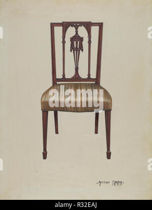 Side Chair. Stand: 1936. Abmessungen: insgesamt: 30 x 22,8 cm (11 13/16 x 9 in.) Original IAD Objekt: keine gegeben. Medium: Aquarell, Buntstift, Feder und Tinte und einige Zuspitzung auf Karton. Museum: Nationalgalerie, Washington DC. Autor: Michael Trekur. Stockfoto