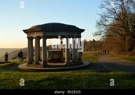 Reigate Hill, Sonnenuntergang im Herbst Stockfoto