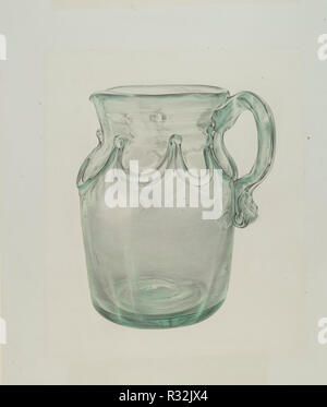 Glas Krug. Vom: C. 1940. Maße: gesamt: 35,5 x 28,3 cm (14 x 11 1/8 in.). Medium: Aquarell und Graphit auf Papier. Museum: Nationalgalerie, Washington DC. Autor: Elisabeth Fulda. Stockfoto