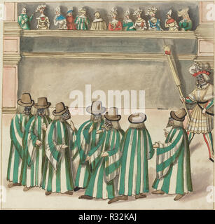 Maskerade. Vom: C. 1515. Abmessungen: Bild: 23cm (9 1/16 in.) Blatt: 33,7 x 26,5 cm (13 1/4 x 10 5/6 in.). Medium: Stift und braune Tusche mit Aquarell auf Bütten. Museum: Nationalgalerie, Washington DC. Thema: Deutsch 16. Stockfoto