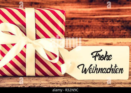 Weihnachten Geschenk, Kalligraphie bedeutet Frohe Weihnachten Frohe Weihnachten Stockfoto