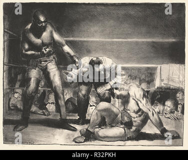 Die weiße Hoffnung. Stand: 1921. Abmessungen: Bild: 36,83 × 47,63 cm (14 1/2 x 18 3/4 in.). Medium: Lithographie in Schwarz. Museum: Nationalgalerie, Washington DC. Autor: George Faltenbälge. Stockfoto