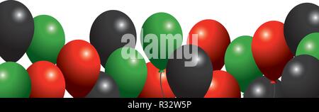 Vereinigte Arabische Emirate Fahne Farben Luftballons Muster cartoon Vector Illustration graphic design Stock Vektor