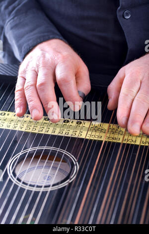 Spielen zither Instrument Stockfoto