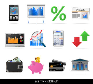 Finanzen-Symbole Stockfoto