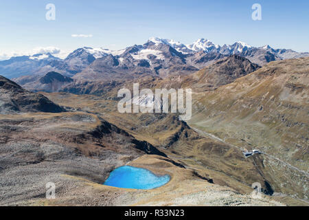 Vago See, Livigno. Alpine See in Valtellina. Forcola Pass Stockfoto