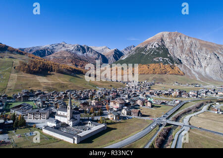 Livigno, Berühmte Skistation in Valtellina Stockfoto