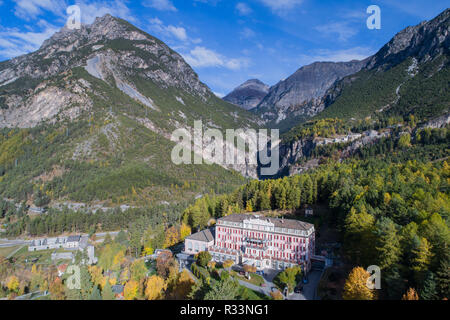 Bormio Spa, Thermalwasser im Valtellina Stockfoto