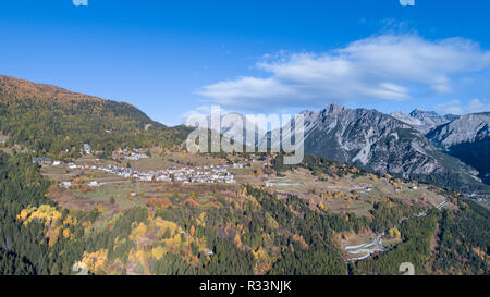 Alpine Village der Oga, Valtellina Stockfoto