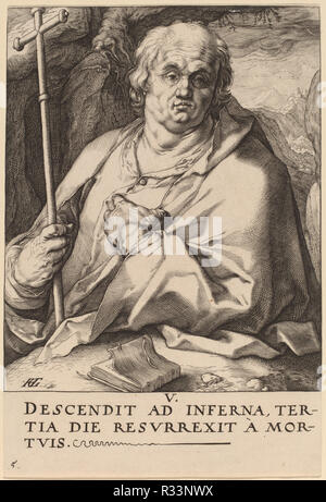 Saint Philip. Vom: Vermutlich 1589. Medium: Gravur. Museum: Nationalgalerie, Washington DC. Autor: Hendrik Goltzius. Stockfoto