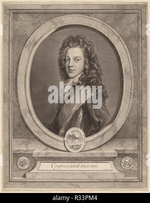 James III, Prinz von Wales. Medium: Gravur. Museum: Nationalgalerie, Washington DC. Autor: Gerard Edelinck nach François de Troy. Stockfoto